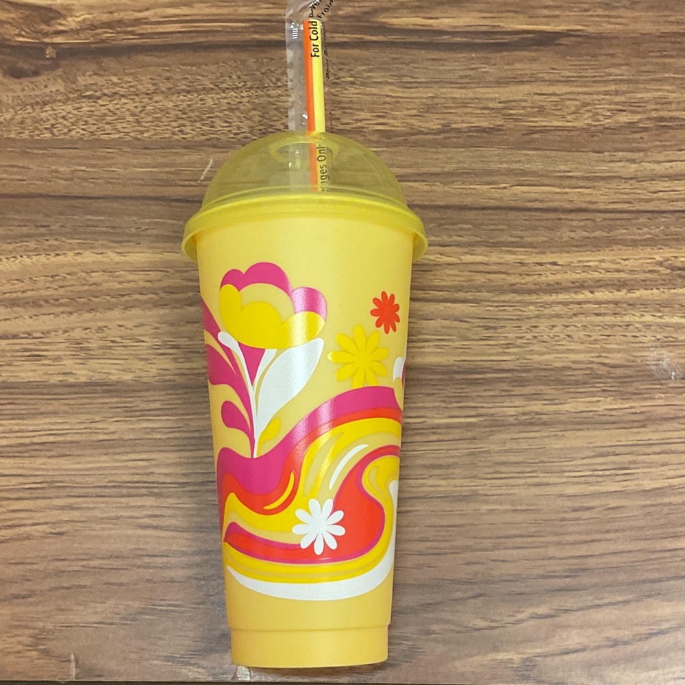 Starbucks Colorful Floral Tumbler with Straw